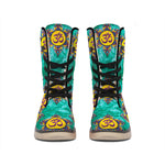 Boho Om Sign Pattern Print Winter Boots