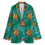 Boho Om Sign Pattern Print Women's Blazer