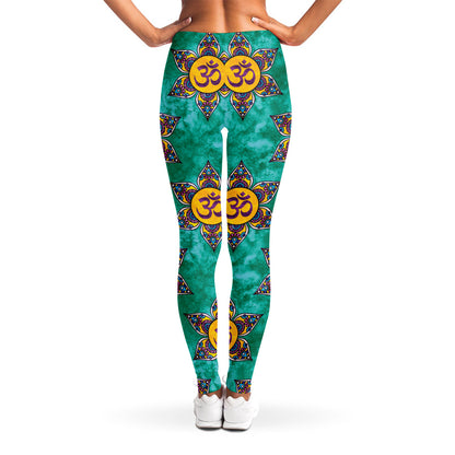 Boho Om Sign Pattern Print Women's Leggings