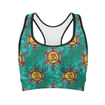 Boho Om Sign Pattern Print Women's Sports Bra