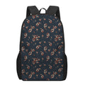 Boho Paisley Flower Pattern Print 17 Inch Backpack