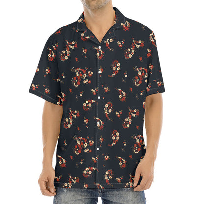 Boho Paisley Flower Pattern Print Aloha Shirt