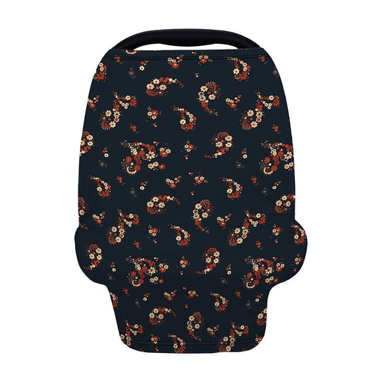 Boho Paisley Flower Pattern Print Baby Seat Cover