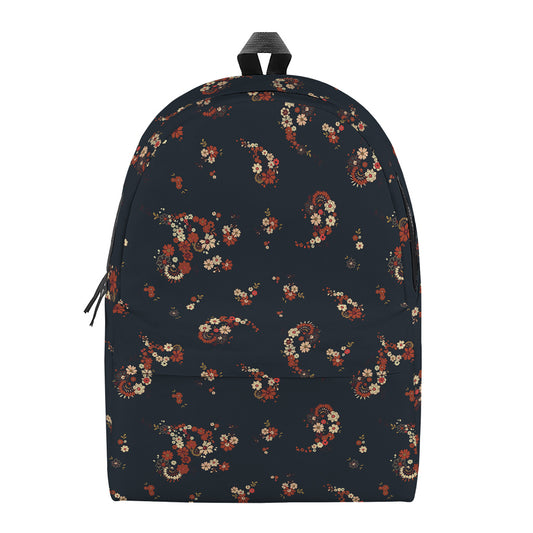 Boho Paisley Flower Pattern Print Backpack