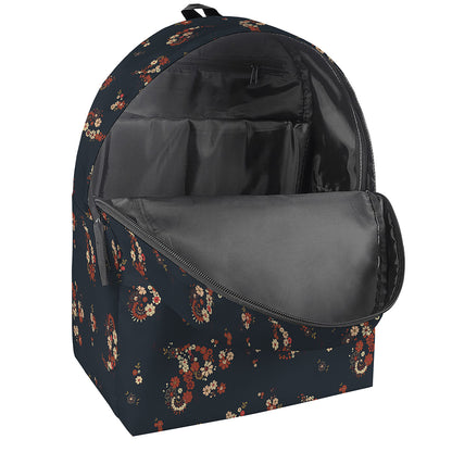 Boho Paisley Flower Pattern Print Backpack