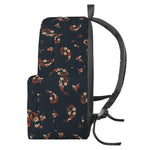 Boho Paisley Flower Pattern Print Backpack