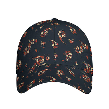 Boho Paisley Flower Pattern Print Baseball Cap