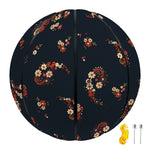 Boho Paisley Flower Pattern Print Basketball
