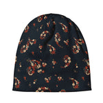 Boho Paisley Flower Pattern Print Beanie