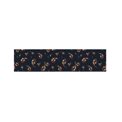Boho Paisley Flower Pattern Print Bed Runner