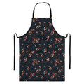 Boho Paisley Flower Pattern Print Bib Apron With Pocket