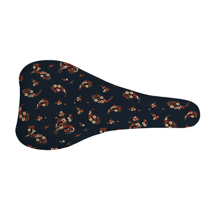Boho Paisley Flower Pattern Print Bicycle Seat Cover
