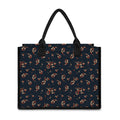 Boho Paisley Flower Pattern Print Canvas Tote Bag