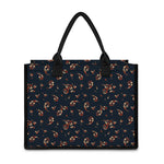 Boho Paisley Flower Pattern Print Canvas Tote Bag