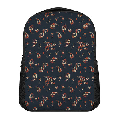 Boho Paisley Flower Pattern Print Casual Backpack