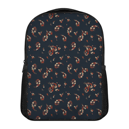 Boho Paisley Flower Pattern Print Casual Backpack