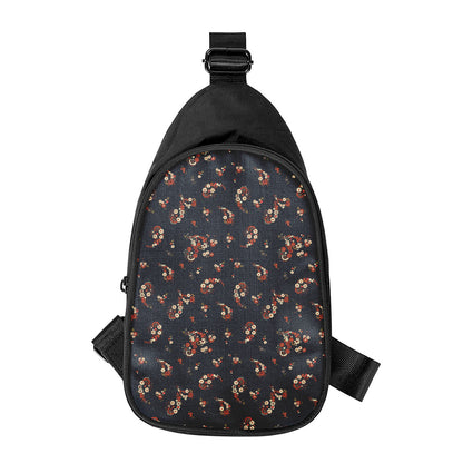 Boho Paisley Flower Pattern Print Chest Bag