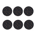Boho Paisley Flower Pattern Print Coaster Set