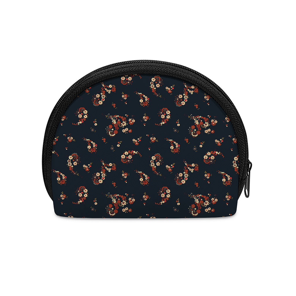 Boho Paisley Flower Pattern Print Coin Purse