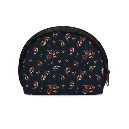 Boho Paisley Flower Pattern Print Coin Purse