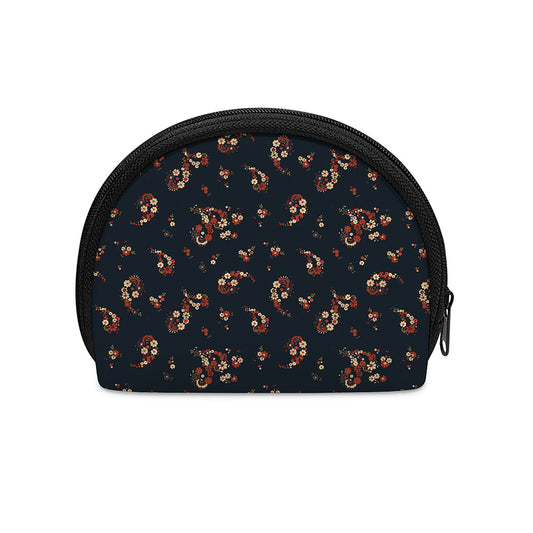 Boho Paisley Flower Pattern Print Coin Purse