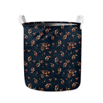 Boho Paisley Flower Pattern Print Collapsible Laundry Basket