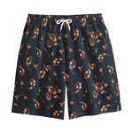 Boho Paisley Flower Pattern Print Cotton Shorts