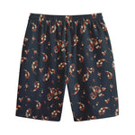 Boho Paisley Flower Pattern Print Cotton Shorts