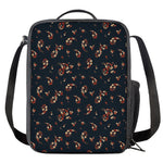 Boho Paisley Flower Pattern Print Crossbody Lunch Bag