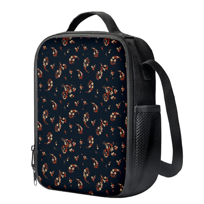 Boho Paisley Flower Pattern Print Crossbody Lunch Bag