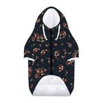 Boho Paisley Flower Pattern Print Dog Zip Up Hoodie