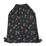 Boho Paisley Flower Pattern Print Drawstring Bag