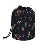 Boho Paisley Flower Pattern Print Drawstring Makeup Bag