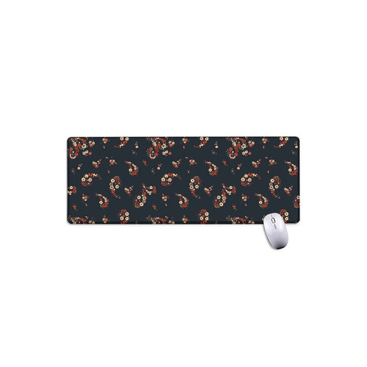 Boho Paisley Flower Pattern Print Extended Mouse Pad