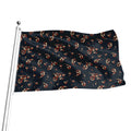 Boho Paisley Flower Pattern Print Flag