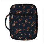 Boho Paisley Flower Pattern Print Front Pocket Bible Bag