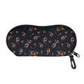 Boho Paisley Flower Pattern Print Glasses Case