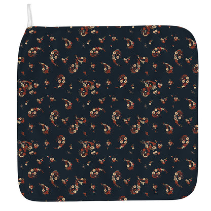 Boho Paisley Flower Pattern Print Hand Towel