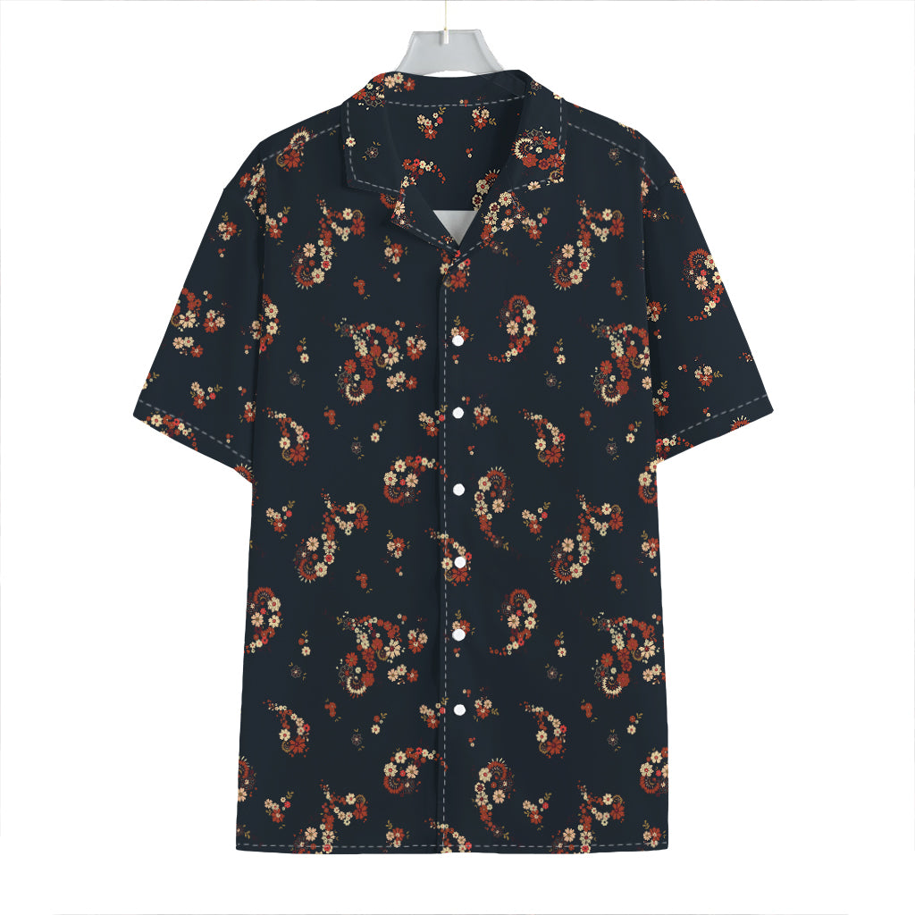 Boho Paisley Flower Pattern Print Hawaiian Shirt