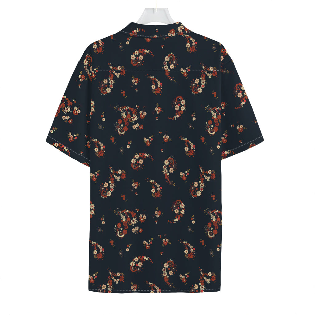 Boho Paisley Flower Pattern Print Hawaiian Shirt