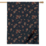 Boho Paisley Flower Pattern Print House Flag