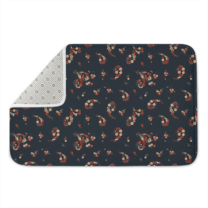 Boho Paisley Flower Pattern Print Indoor Door Mat