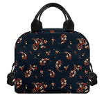 Boho Paisley Flower Pattern Print Insulated Lunch Bag