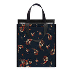 Boho Paisley Flower Pattern Print Insulated Lunch Tote