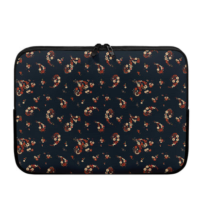 Boho Paisley Flower Pattern Print Laptop Sleeve