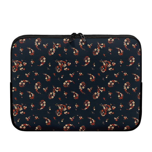 Boho Paisley Flower Pattern Print Laptop Sleeve