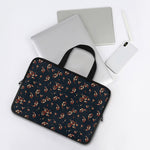 Boho Paisley Flower Pattern Print Laptop Sleeve With Handle