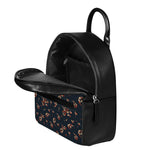 Boho Paisley Flower Pattern Print Leather Backpack