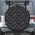 Boho Paisley Flower Pattern Print Leather Spare Tire Cover