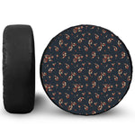 Boho Paisley Flower Pattern Print Leather Spare Tire Cover
